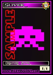 Sliver Token – Custom: Space Invaders Pink